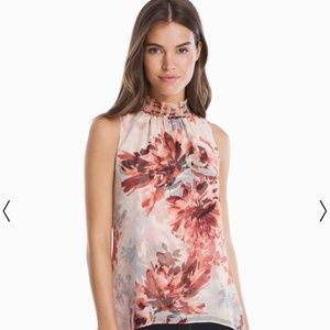 🔥NeW🔥 🌟NWOT‼️ White House Black Market Floral Shell - Size Small